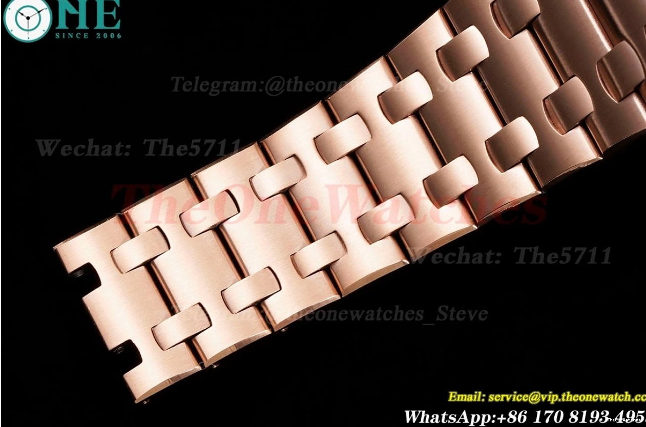 Gold 42mm Blue Oak Royal Offshore APF A7750 RG RG 0303